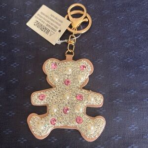 Super Cute Sparkly Teddy Bear Keychain Purse Charm